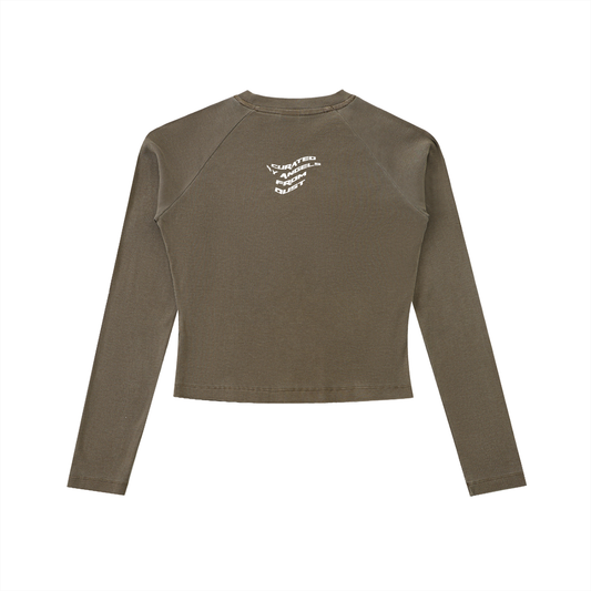 Dyed Washed Raglan GPC Long Sleeve Slim T-Shirt