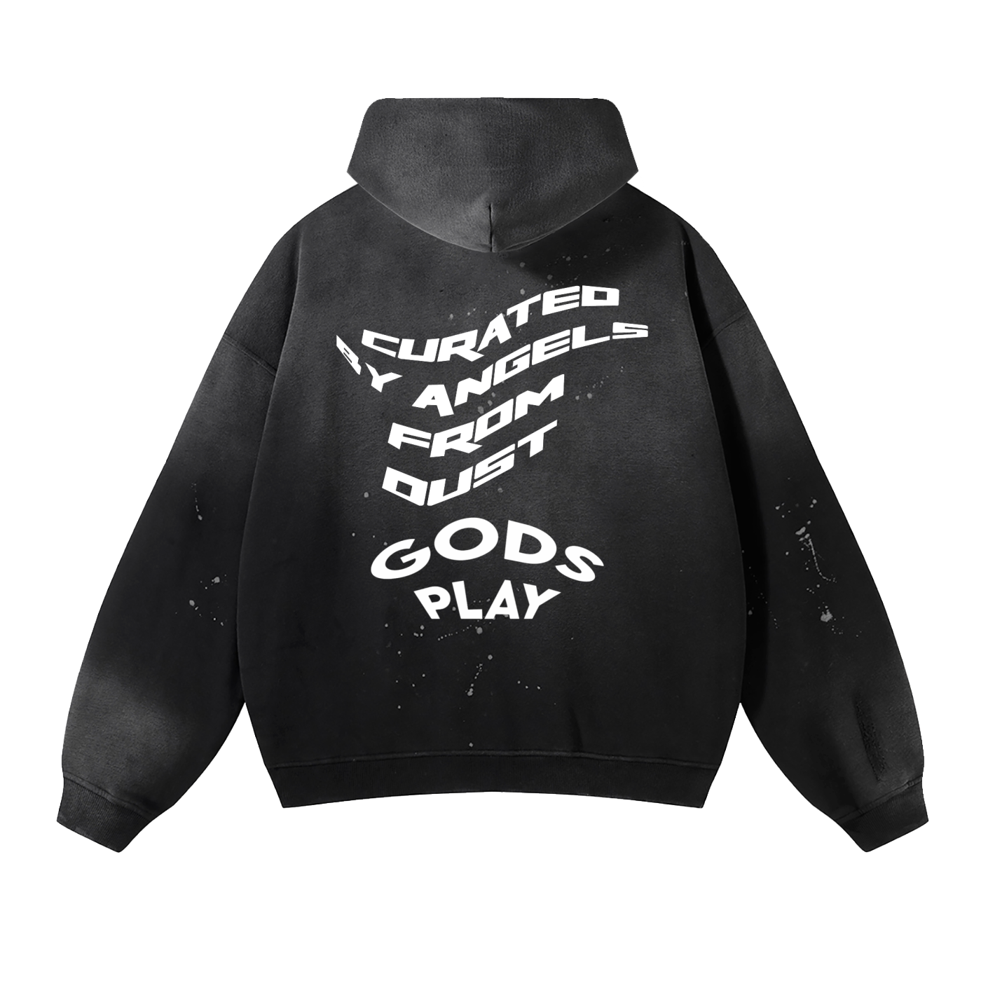 Vintage Wash Frayed GPC Fleece Hoodie - 360 GSM