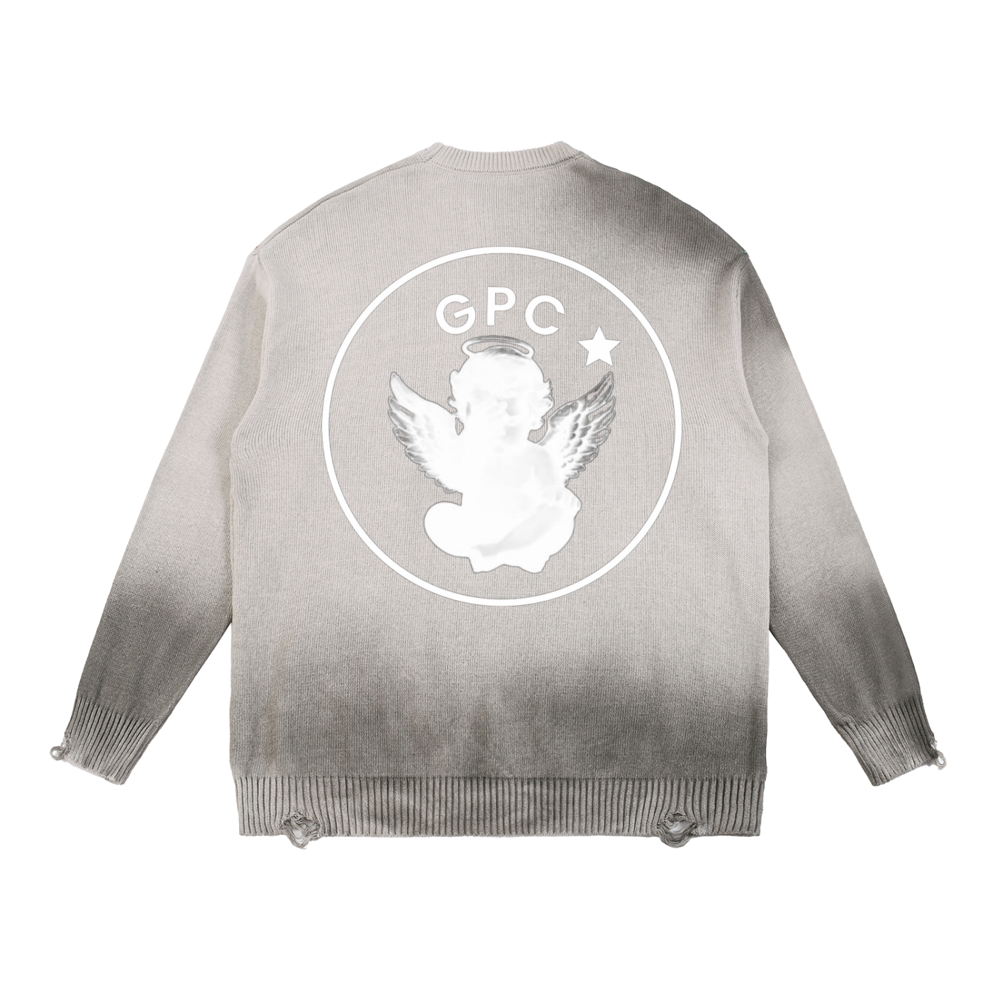 Sun Fade Distressed Ripped GPC Crewneck sweater