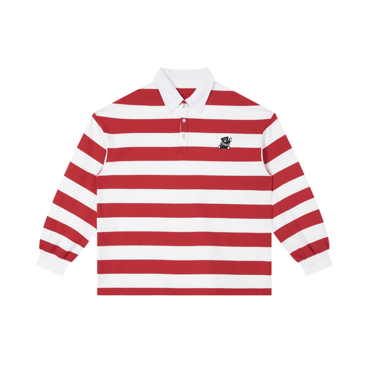 GPC  Stripe Polo Long Sleeve
