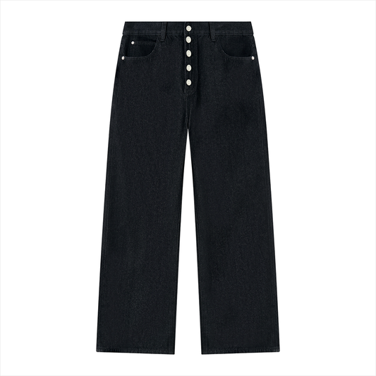 GPC Vintage Wash Wide Leg Denim Jeans
