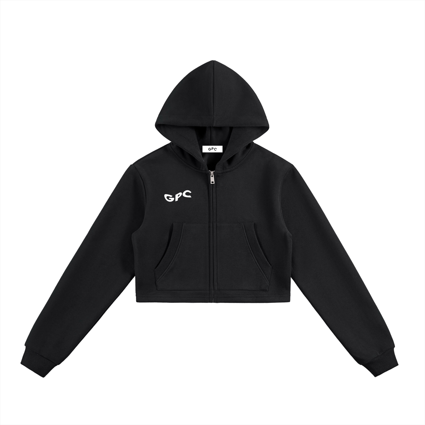 Essential Cropped Zip-Up GPC Hoodie