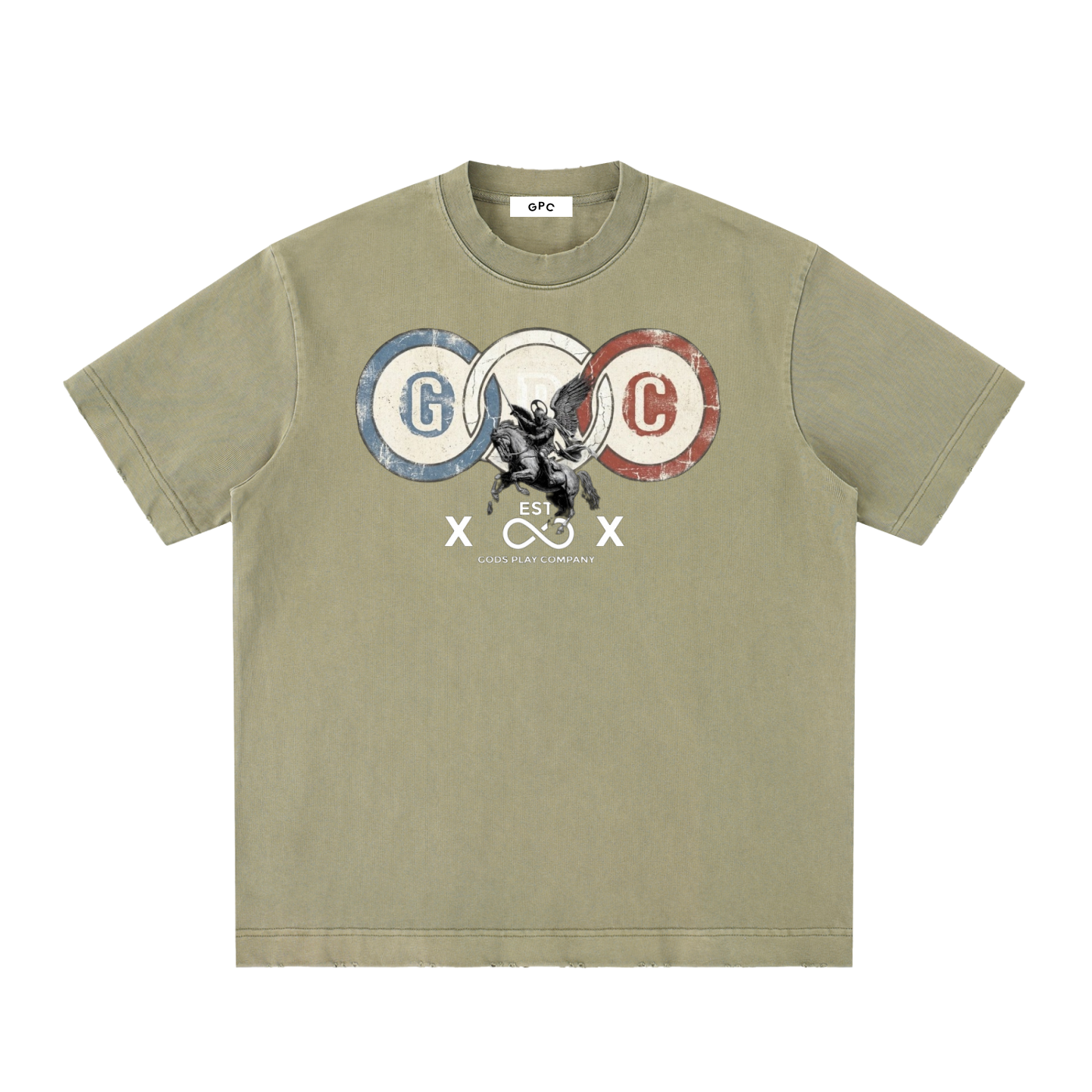 Heavyweight Vintage Washed GPC OLYMPIC  T-Shirt