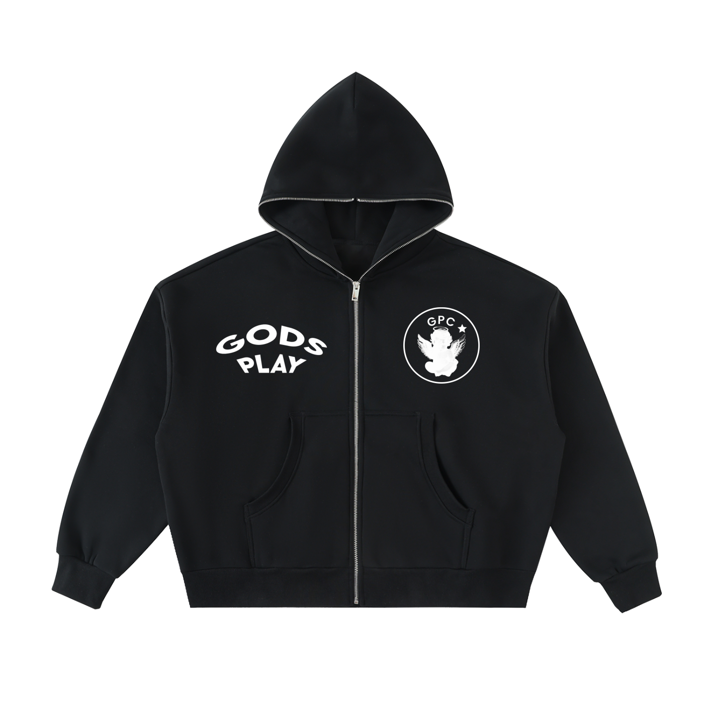 GPC Fleeced Full-Zip Boxy Hoodie