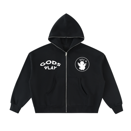 GPC Fleeced Full-Zip Boxy Hoodie