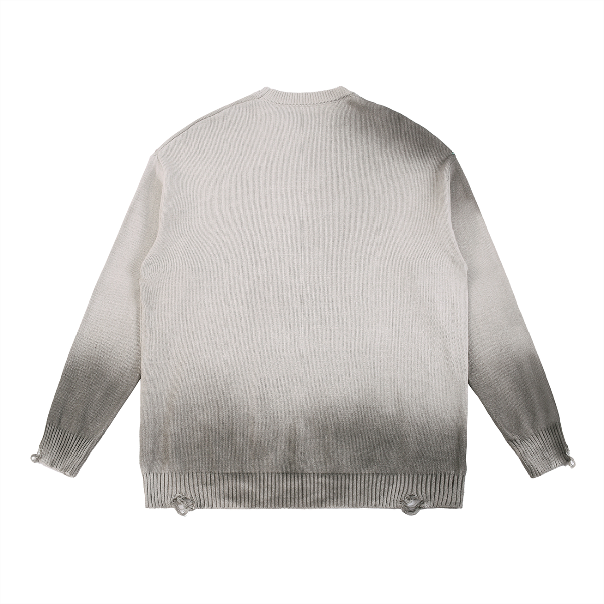 Sun Fade Distressed Ripped Crewneck sweater