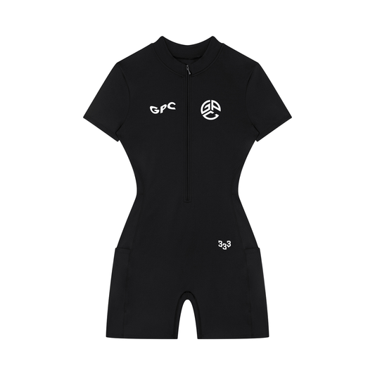 Women's Quarter-Zip GPC Short Sleeve Romper