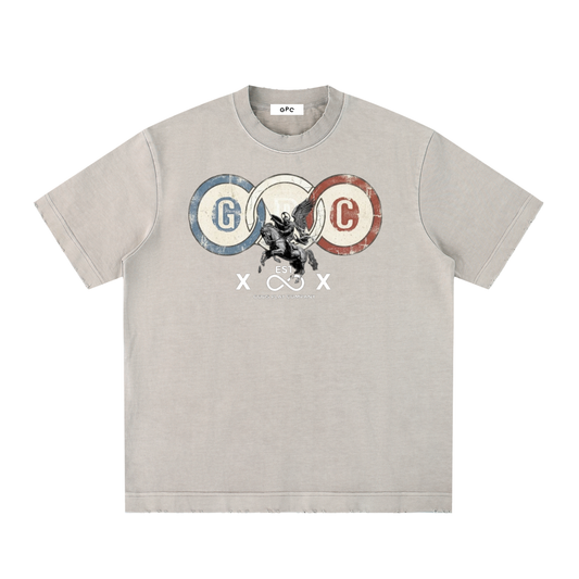 Heavyweight Vintage Washed GPC OLYMPIC  T-Shirt